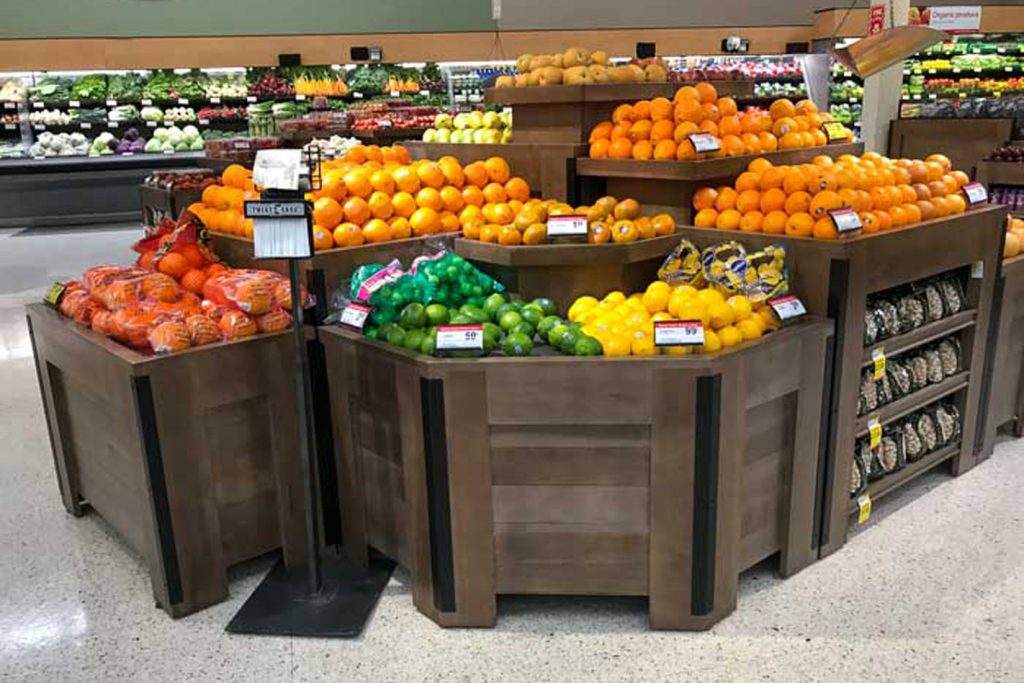 Grocery produce fixtures